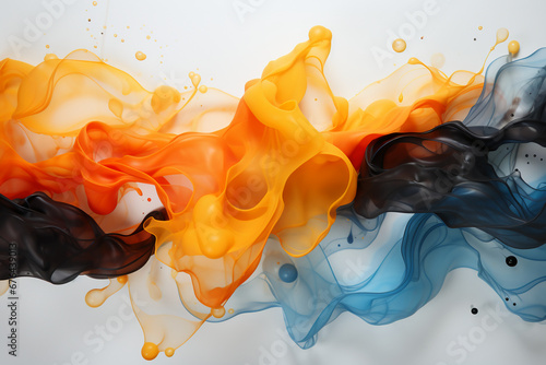 a transparent packground with ink drops on it