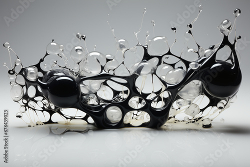 a transparent packground with ink drops on it