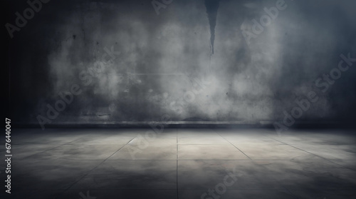 Concrete wall and floor, grunge style background