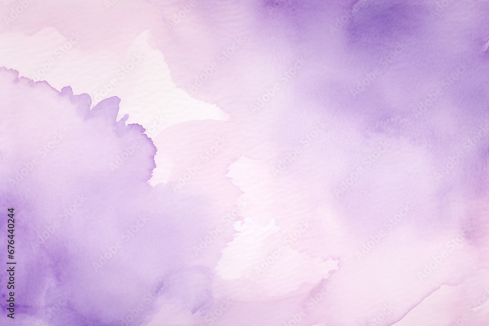 Abstract violet watercolor texture with wet brush strokes for wallpaper design