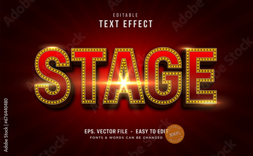 Red stage events text effect