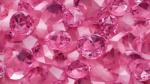 Seamless Pink Diamond pattern background  abstract gem  crystal texture close up  illustration of a background