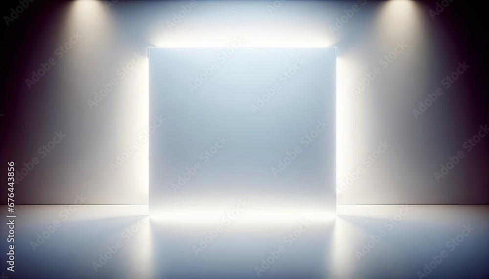 White Wall with Soft Glow for Minimalist Tech Product Presentation