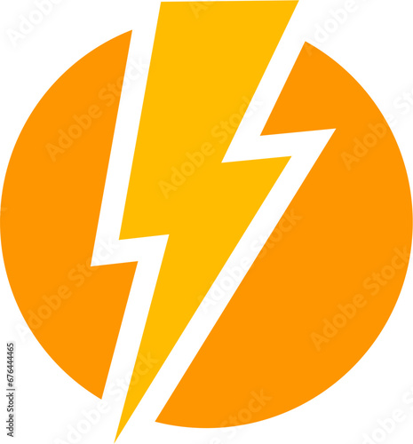 Yellow Lightning Illustration Isolated Vector