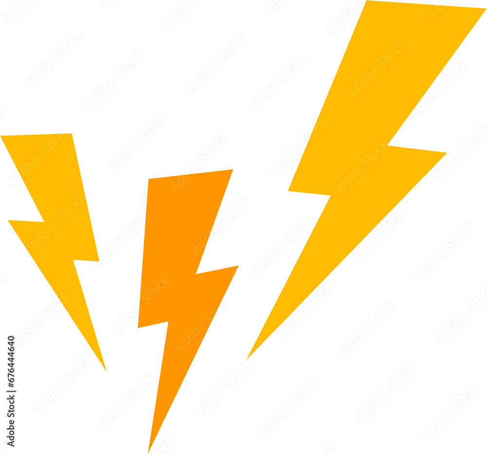 Yellow Lightning Illustration Isolated Vector Yellow Lightning Illustration Isolated Vector