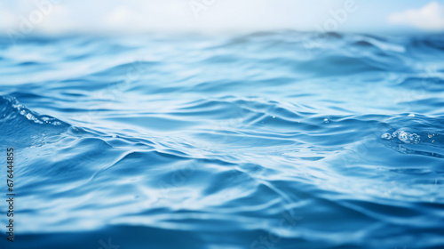 Blue Waves and Serene Aquatics - Calming Ocean Ripples Background
