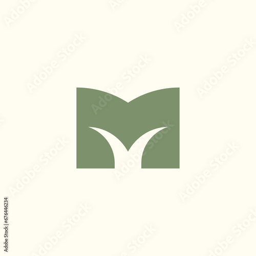 minimalist letter M logo