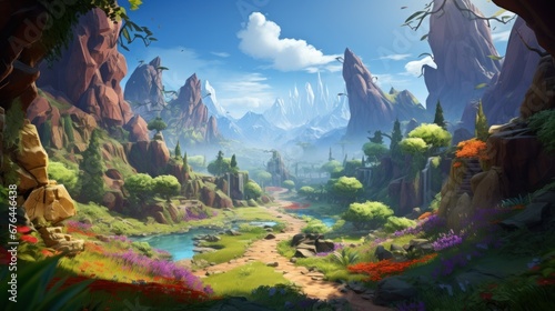 Open World Landscape with amazing view game art