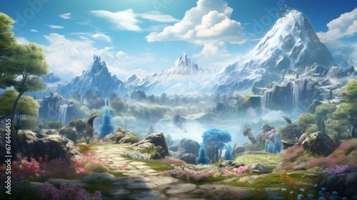 Open World Landscape with amazing view game art