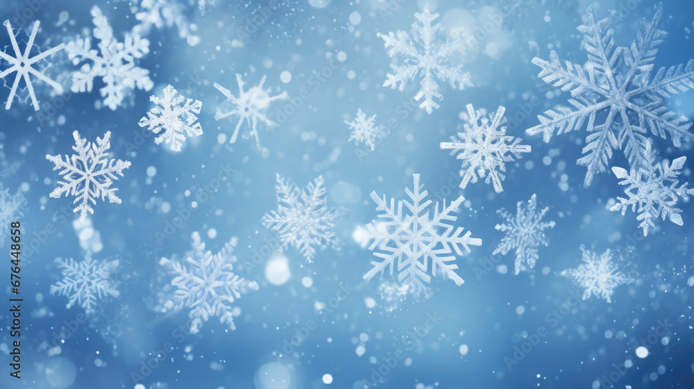 christmas background with snowflakes