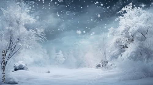 Winter Wallpaper, background breathtaking views and falling snowflakes