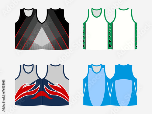 SPORTS AUTHLETIC SINGLET PACK OF 4 ARTWORK MOCKUP LATEST DESIGNS 