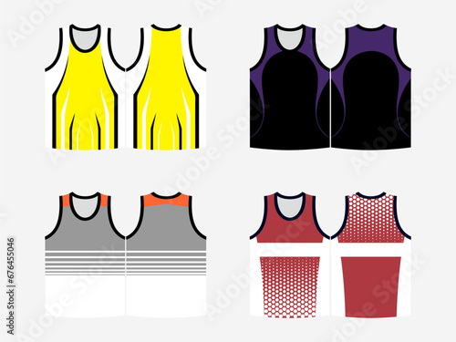 SPORTS AUTHLETIC SINGLET PACK OF 4 ARTWORK MOCKUP LATEST DESIGNS 