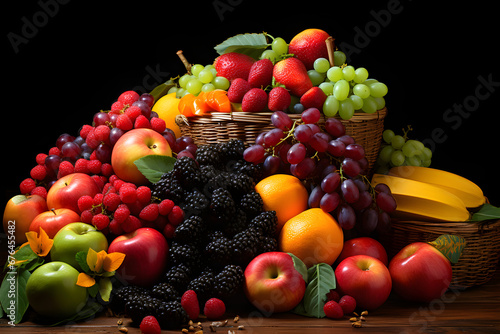 ripe fruits symbolizing Kwanzaa s harvest celebration are arranged in an assortment 