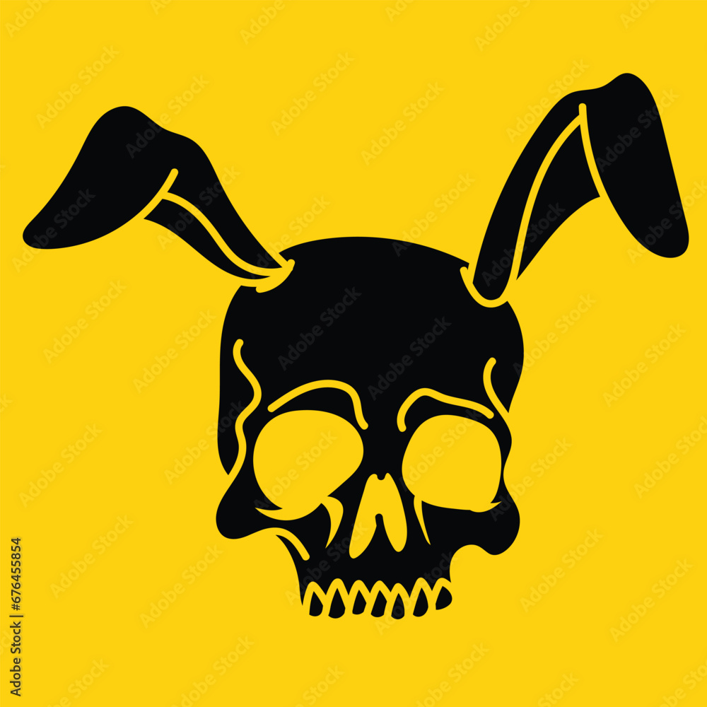 skull and rabbit ear
