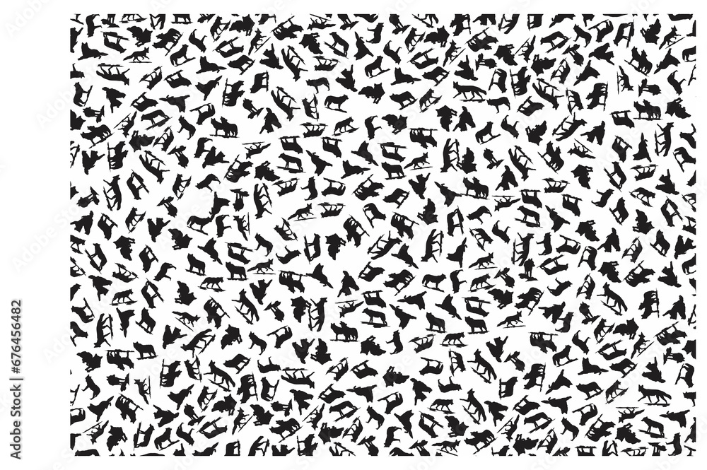 Wolf Silhouette Pattern Background Wolf Silhouette Pattern Background