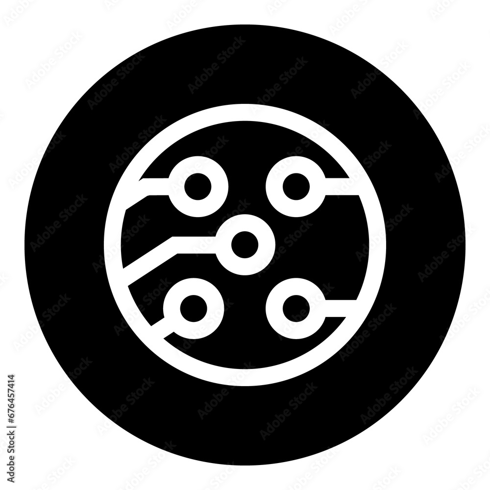 A electrical board symbol in the center. Isolated white symbol in black circle. Illustration on transparent background A electrical board symbol in the center. Isolated white symbol in black circle. Illustration on transparent background
