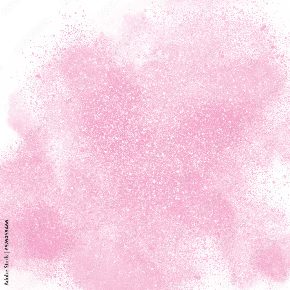 Dust spray background with pink powder