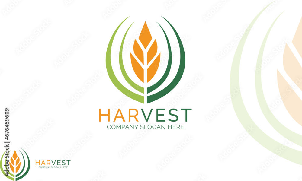 Leaf agriculture logo design template for your brand Leaf agriculture logo design template for your brand