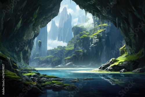 Magnificent karst landscape with caves