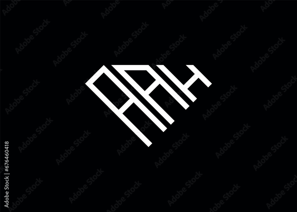 Modern letter A A H diamond shape logo And initial monogram A A H letter logo vector template Modern letter A A H diamond shape logo And initial monogram A A H letter logo vector template