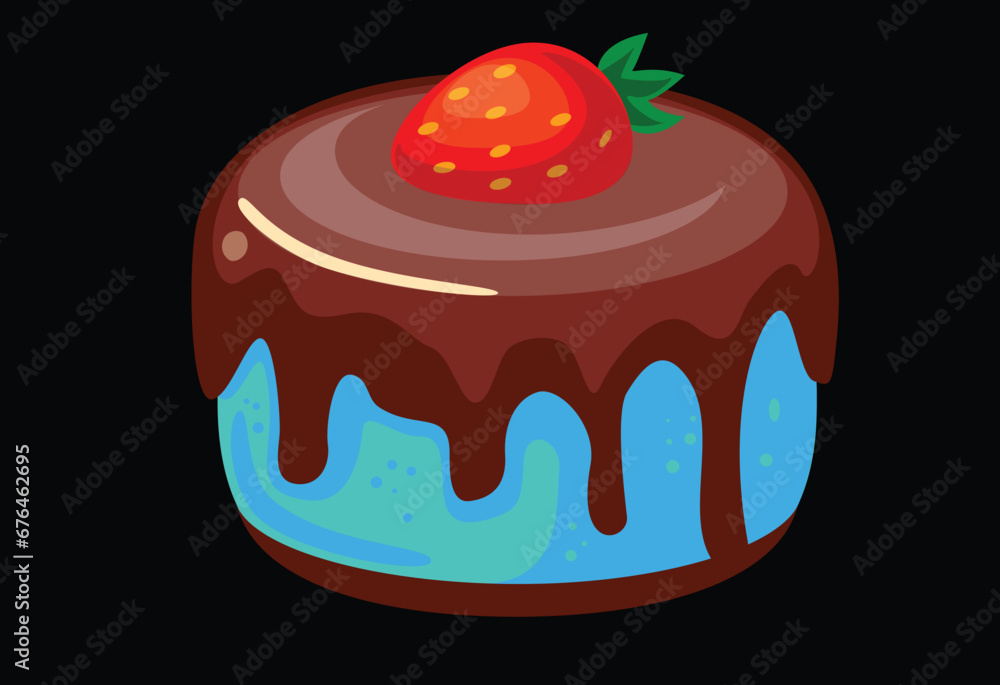 chocolate cake with strawberries chocolate cake with strawberries