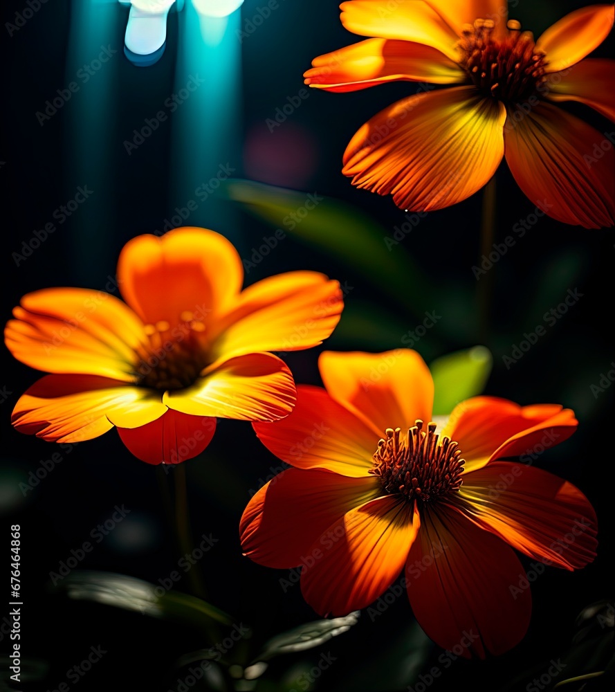 Obraz premium Expressive digital art, ideal for decoration which creates a serene atmosphere, charms and inspires.