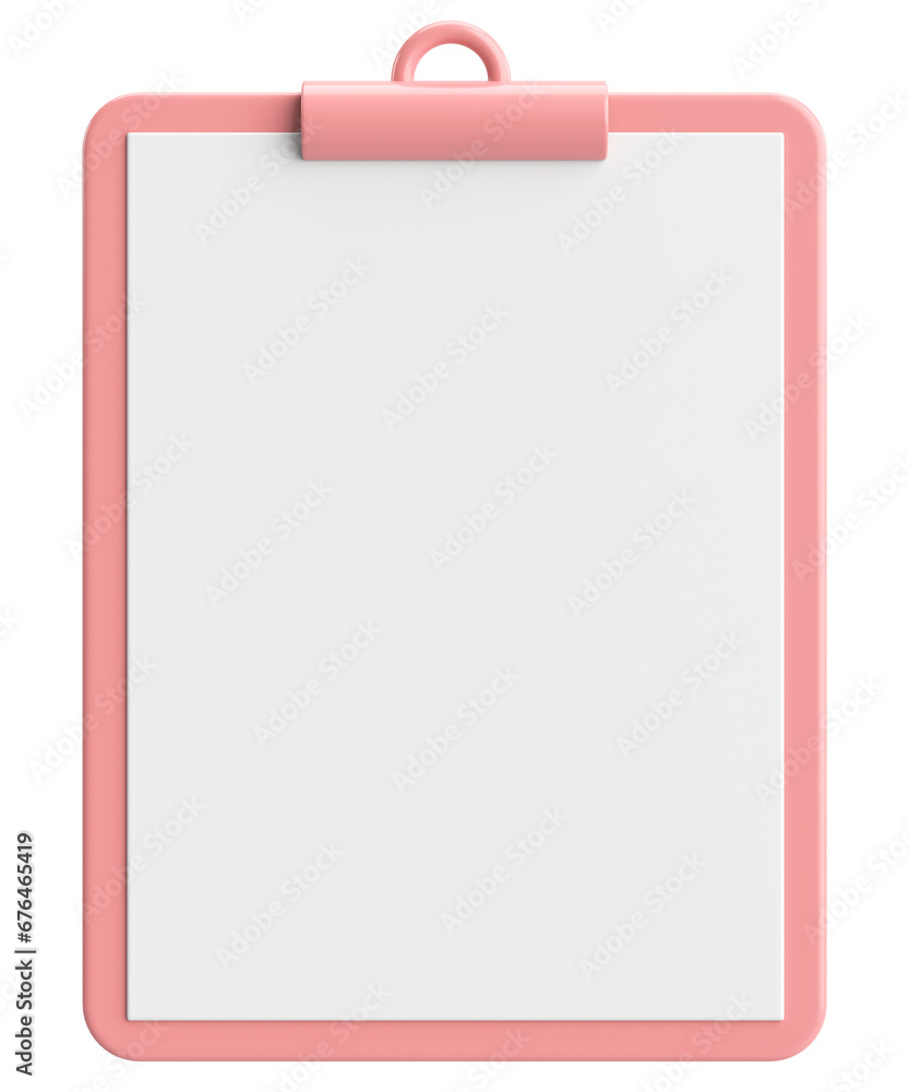 Clipboard with note paper. 3D illustration. Clipboard with note paper. 3D illustration.