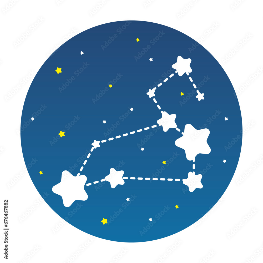 Isolated virgo star constellation zodiac symbol Vector