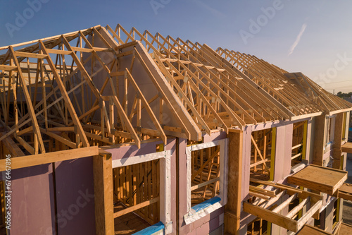 Photography Roofing construction aerial
