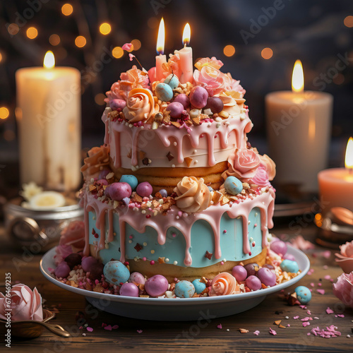 Delicious three tiered birt...
