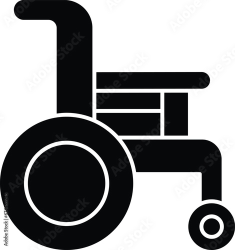 wheel chair glyph icon design style 