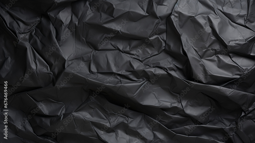black crumpled paper background