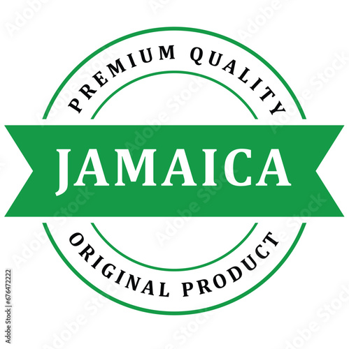 Jamaica. The sign premium quality. Original product. Framed with the flag of the country