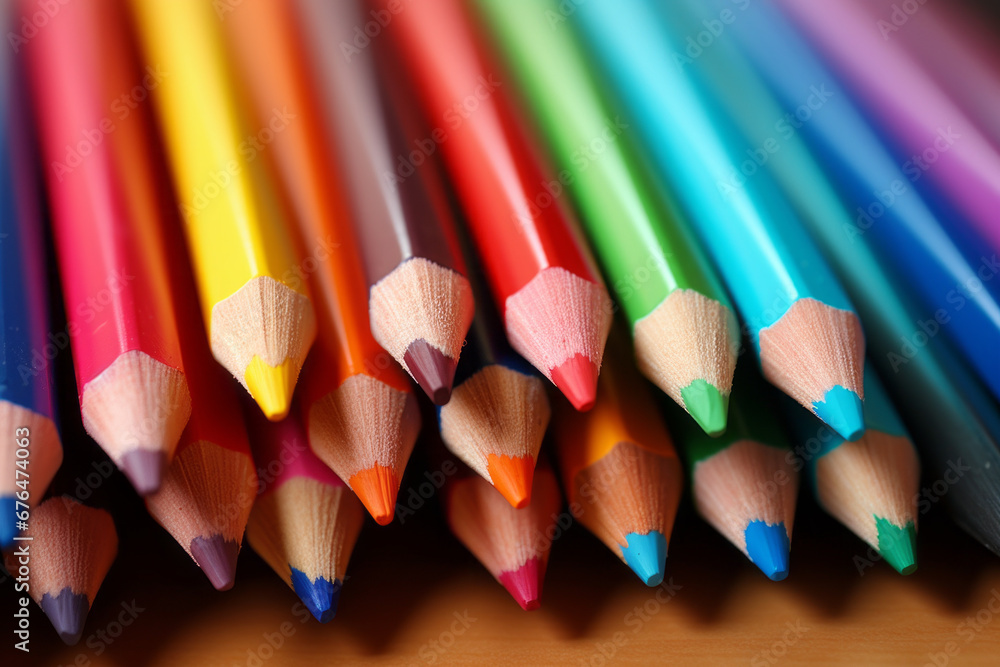 Colorful wooden crayons. Concept of creativity, art and drawing. Colorful wooden crayons. Concept of creativity, art and drawing.