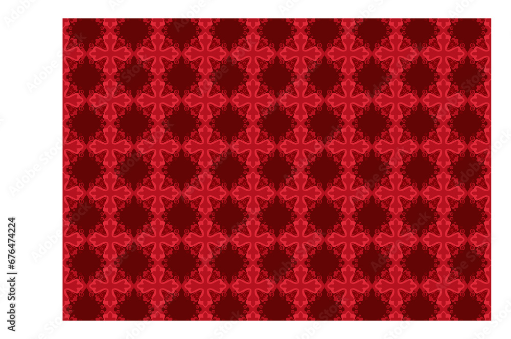 Red Ornament Pattern Background Red Ornament Pattern Background