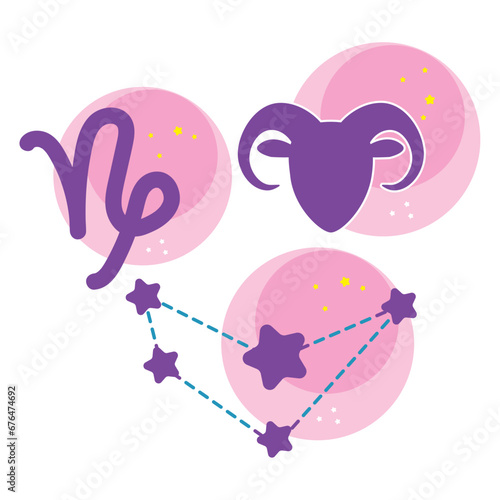 Set of star constellations and zodiac signs Vector
