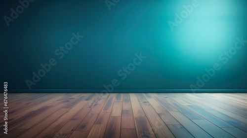 empty room with wooden floor © Wall Art Galerie