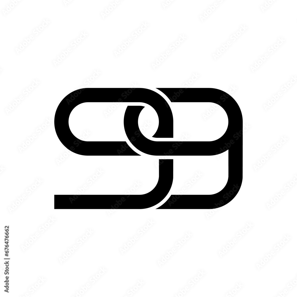 Number 99 vector design logo Number 99 vector design logo