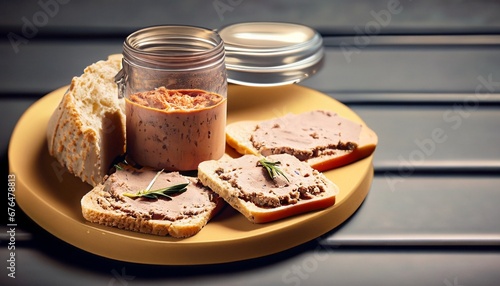 luxury duck pate with pastry suitable as a background