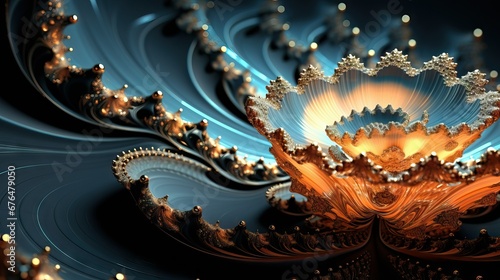abstract background of a sea shell, mandelbrot fractal, backdrop wallpaper