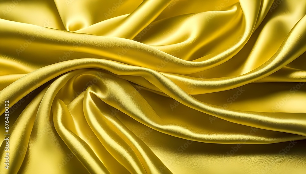 beautiful elegant yellow silk satin fabric background with waves and folds Texture pattern luxury background beautiful elegant yellow silk satin fabric background with waves and folds Texture pattern luxury background