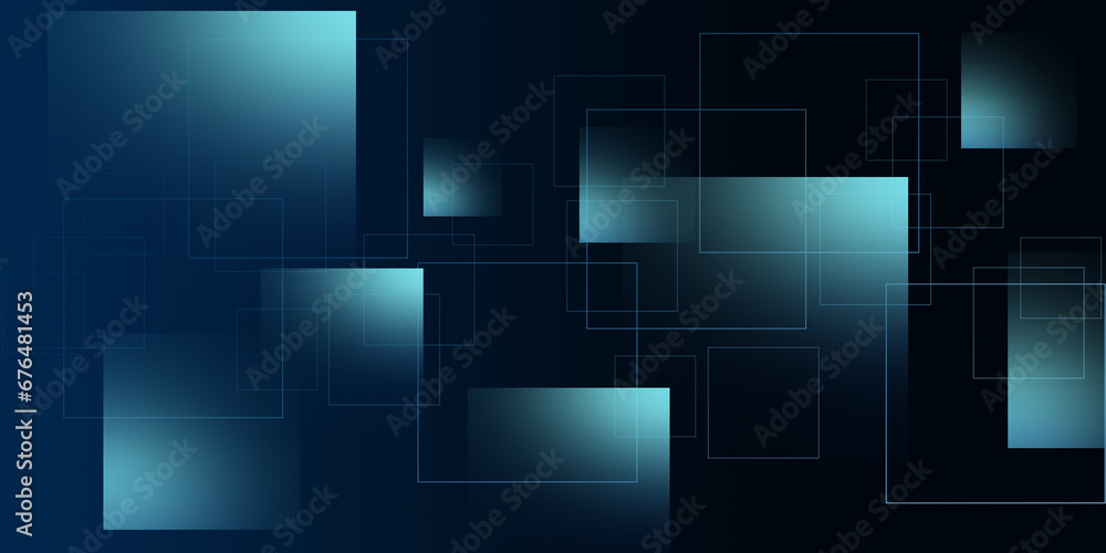 Abstract Blue Square Modern Digital Marketing Background