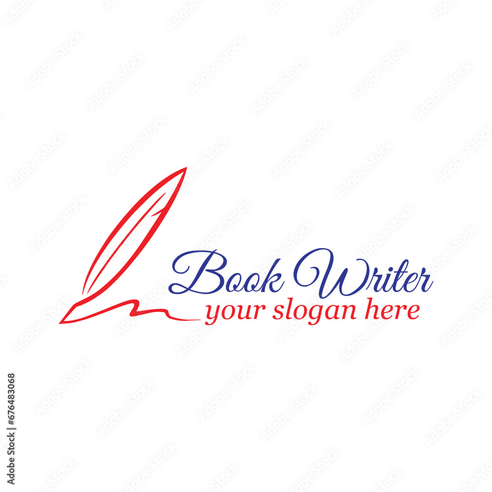 book writer author logo design vector format book writer author logo design vector format