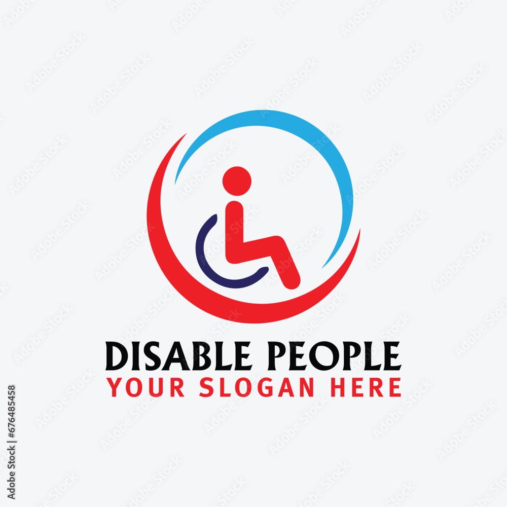 disable people logo design vector