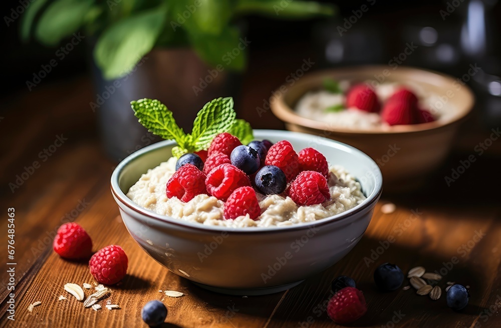 oatmeal with berries oatmeal with berries