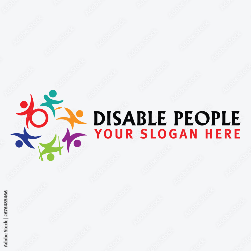 disable people logo design vector disable people logo design vector
