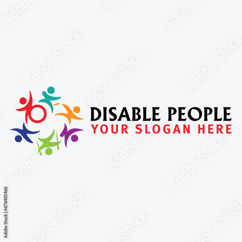 disable people logo design vector