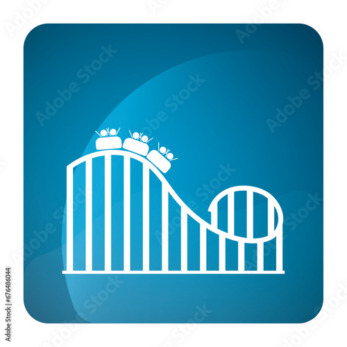 Isolated rollercoaster amusement park icon Vector