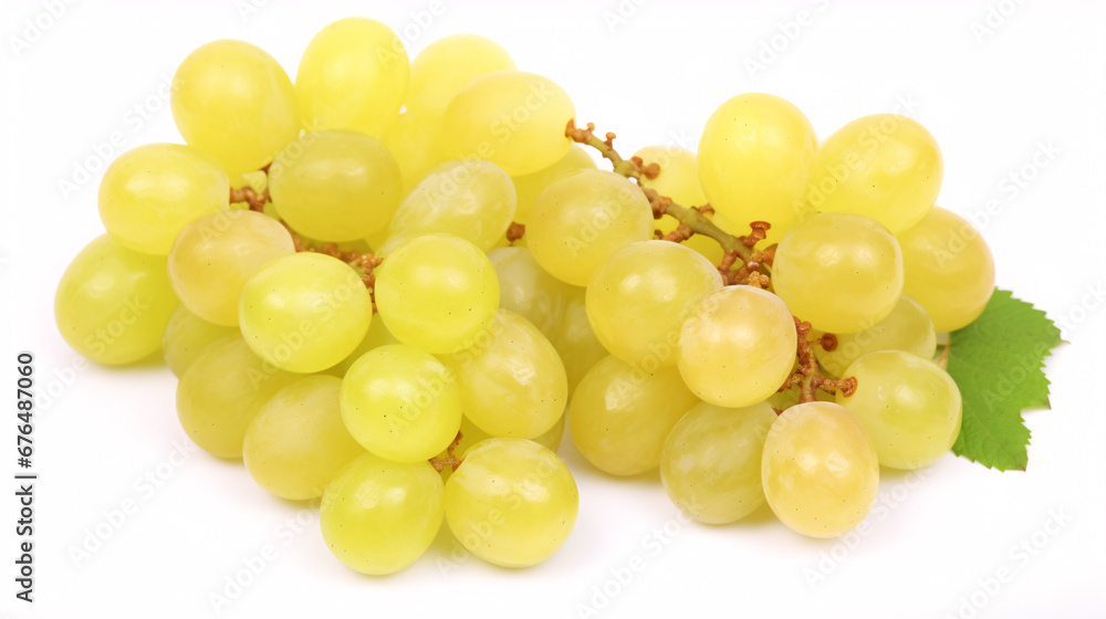 Slice pristine Muscat grapes on a milky-white surface.